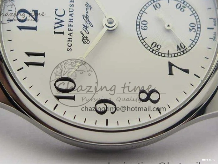 MIROTIME 0423 Durable Portuguese Fa Jones IW544202 SS GSF 1:1 Best Edition White Dial On Leather Strap 7229